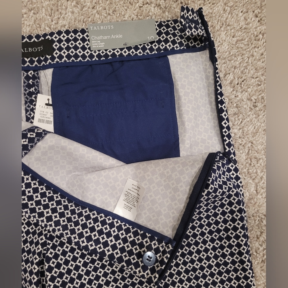 Talbots Chatham Ankle Length Pattern Pants - Picture 8 of 14